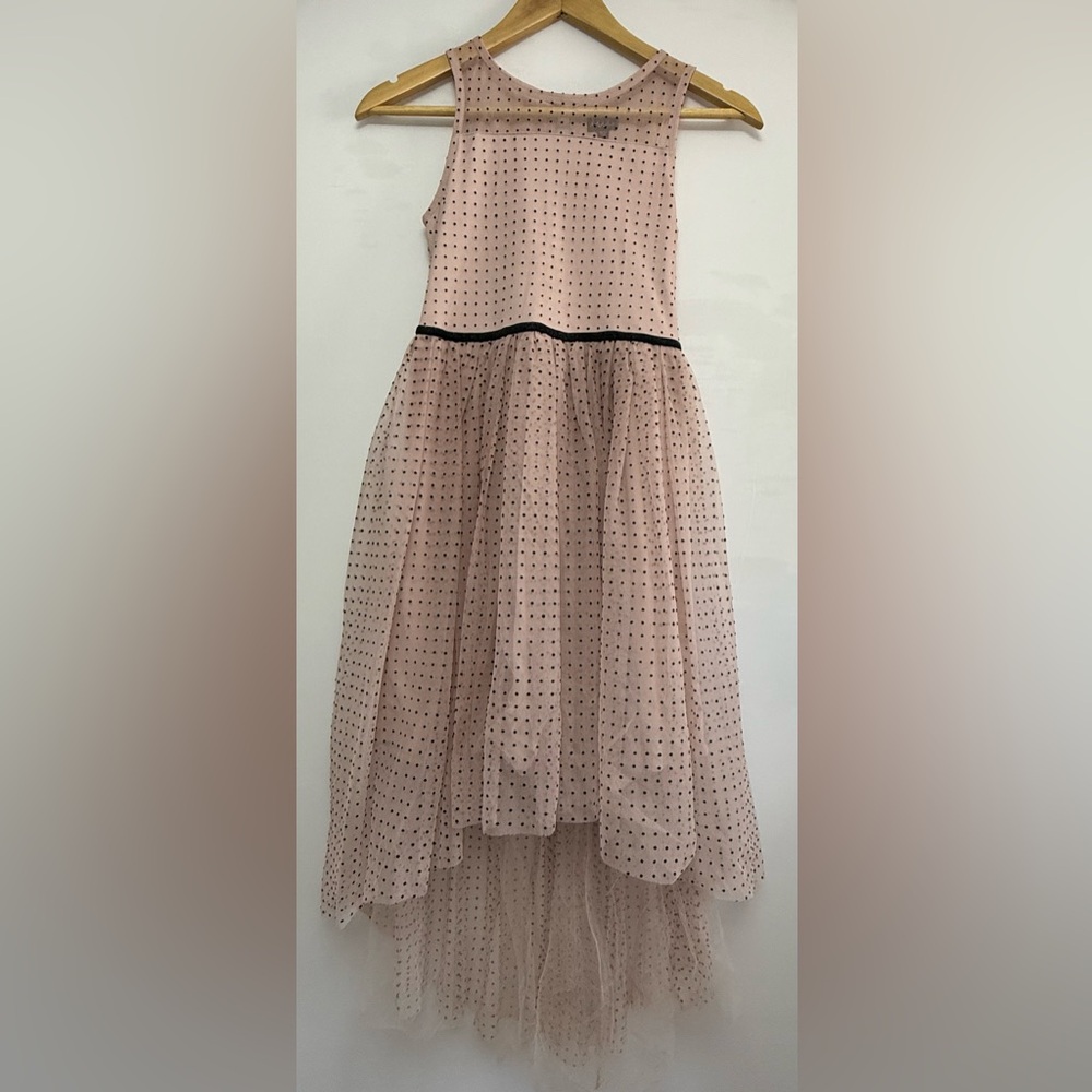 Lilt Pink Black Dot Midi Dress
